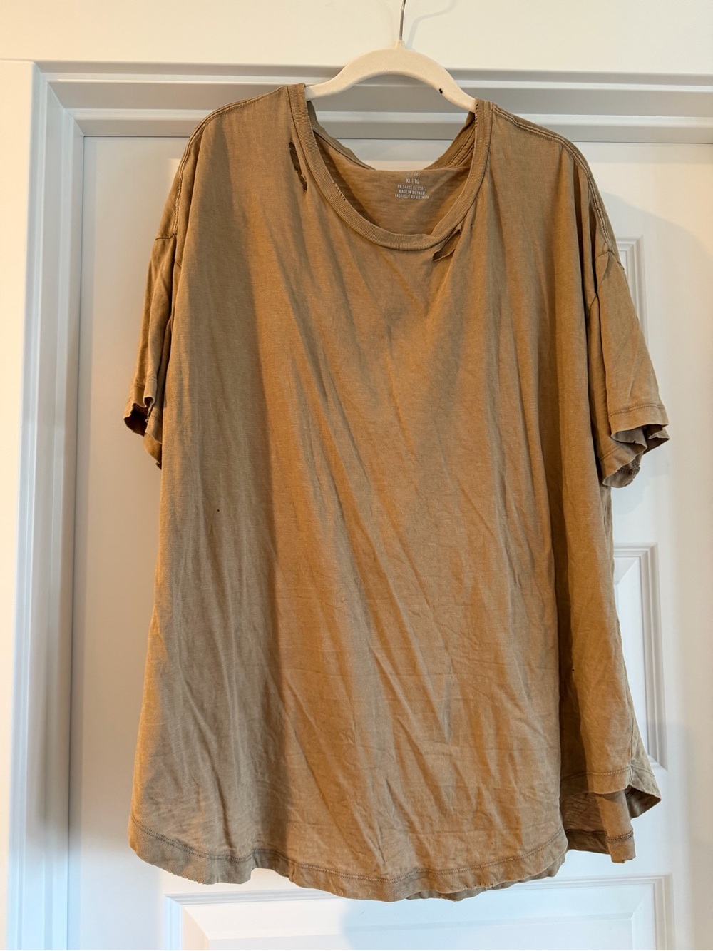 aerie Washed Tan Oversized Short-Sleeve Tee